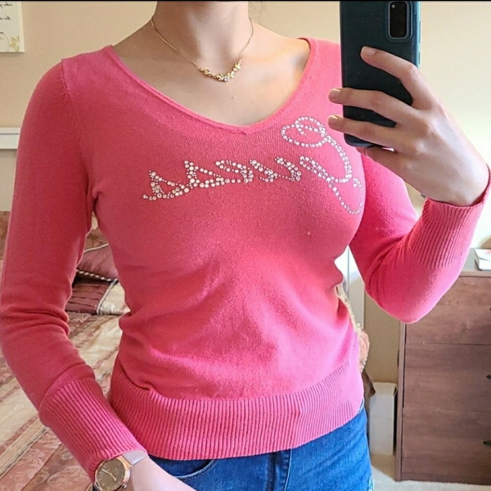 GUESS alette long-sleeve V-neck sweater